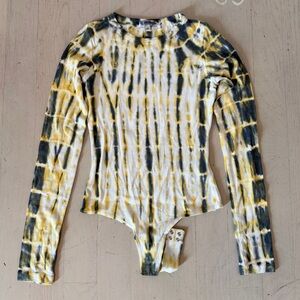 Agolde Tie-Dye Leila Long Sleeve Bodysuit